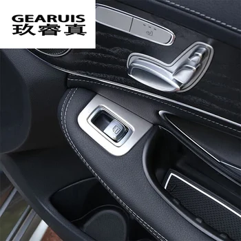 Automobilio stilius langų pakėlimo mygtuką perjungti skydelio dangtelį Lipdukai apdaila Mercedes Benz C Klasė W205 GLC X253 Auto Reikmenys LHD RHD
