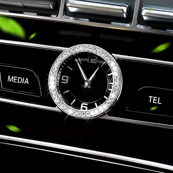 Automobilių Konsolė Laikrodis Lentelė Žiūrėti Žiedas Apdaila Diamond Dangtelio Lipdukas, Decal Mercedes Benz C E S GLC Klasės W205 W213 W222 X253