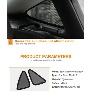 Automobilių Langų skėtį nuo saulės už Tesla Model 3 skėtį nuo saulės Priedai Triple-Profiliniai Saulės Pavėsyje Linija Atspalvių Raštas Modelio Tris
