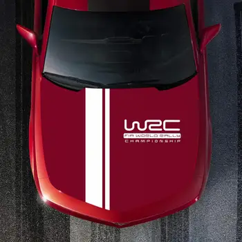 Automobilių Lipdukai WRC Juostelės Lenktynių Sporto Vinilo Decal Galvos Dangtis Padengti Lipdukas Automobilio Eksterjero Dekoro Priedai