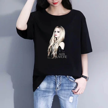 Avril Lavigne Spausdinti Moterų Marškinėlius Atsitiktinis Hipster Juokinga Vyrų Marškinėlius Estetinės Punk Viršuje Tee Tumblr Korėjos Stiliaus Moteris
