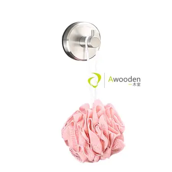 Awooden rankšluosčių kabliukas lipni, NR. GRĘŽIMO dulkių siurbimo taurės šlifuoto metalo apdaila vonia, tualetas, virtuvė, garažas, sandėliavimo