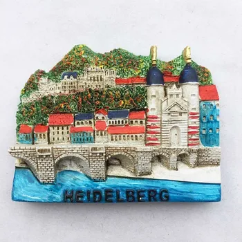 BABELEMI Dervos 3D Heidelberge, Vokietijoje Kelionės Turistų Suvenyrai, Šaldytuvas Magnetai, Šaldytuvas Magnetai, Namų Dekoro
