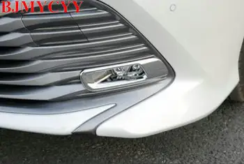 BJMYCYY 2VNT/KOMPLEKTAS Priekinis rūko žibintas, ABS apdailos rėmas Toyota Camry 2018 auto reikmenys, automobilių stilius