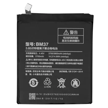 BM37 Už Xiaomi Mi 5s Plius Tarptautinės Versija mobilusis telefonas Baterija 3800mAh Didelės Talpos PCB Ličio Polimerų Baterija