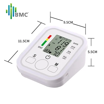 BMC Sphygmomanometer Homeuse Sveikatos Priežiūros Skaitmeninis Lcd Riešo & žasto Kraujo Spaudimą, Stebėti Širdies Plakimas Automatinis Matuoklis Mašina
