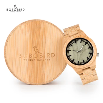 BOBO PAUKŠČIŲ Laikrodžiai vyriški Bambuko Medinės Laikrodis Dvasios Akis Medienos Dirželis Švyti Analoginis laikrodis su Bambuko Dovanų Dėžutėje C-B22