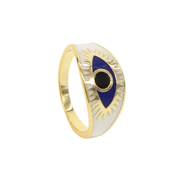 BOHO Bohemijos bižuterijos JAV dydis 5 6 7 8 Aukso spalvos Emalio turkijos blogio akių moterų piršto žiedą