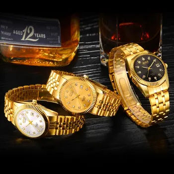 BOSCK Mados Porų Laikrodžius Mens Aukso prabangos prekės ženklo Moterų Suknelė Žiūrėti Reloj Žiūrėti Vyrų Relogios Masculinos