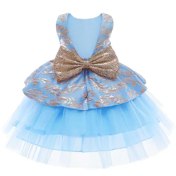 Bamblys mergytę Kūdikį Nėriniai Siuvinėjimo Suknelė Baby Girl Vestuvių Suknelė Vintage Court Vaikai Suknelė Baby Princess Pirmąjį Gimtadienį