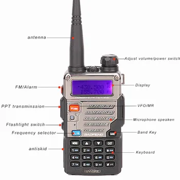 Baofeng uv-5r plius patogus talkie walki UV5RE Interphone už ssb HF Transiveris Dual Band Ekranas ppt ausinės Du Būdu radijo 2 vnt.