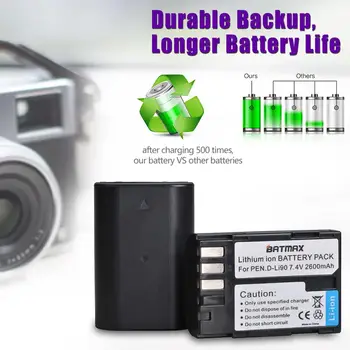 Batmax D-LI90 DLI90 D-Li90 Baterija+LED Dual Įkroviklį su C Tipo PortFor 