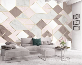 Beibehang Užsakymą tapetai Rožinė geometrija, TV foną, sienos, namo apdailos gyvenimo kambario, miegamasis 3d tapetai papel de parede