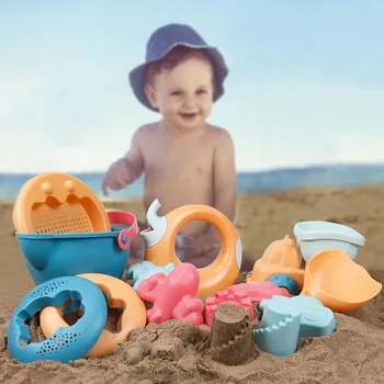 Beiens Paplūdimio Žaislai Vaikams 5-14pcs Baby Beach Žaidimas Žaislas Vaikams, Smėlio dėžės Nustatyti Kit Vasarą Žaislai Žaisti Paplūdimio Smėlio, Vandens Žaisti Krepšelį