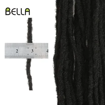 Bella Drei Plaukų Priauginimas Nėrimo Plaukus Juodai Ruda Sintetinių Plaukų 60 Vijų Dreadlock Moterų Ir Vyrų 20 Colių, Rankų Darbo