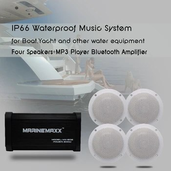 Bluetooth Stiprintuvo Jūrų Laivu Garso Automobilį, 500W 4 Kanalų Stereo Vandeniui Motociklo USB MP3 AUX RCA 4