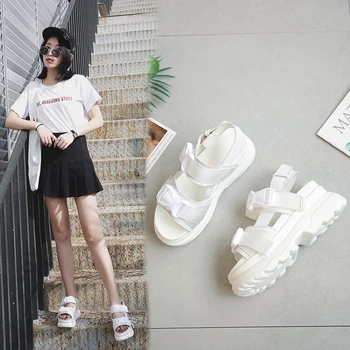 Blynai batai moterų platformos basutės studentų vasaros Naują Harajuku sporto universalus korėjos versija retro chic batų Padidinti