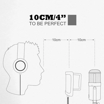 Bm 800 Mikrofono Stovas Žirkliniai Rankos Pop Filtras Nustatyti Kondensatoriaus Mikrofonas Shock Mount 
