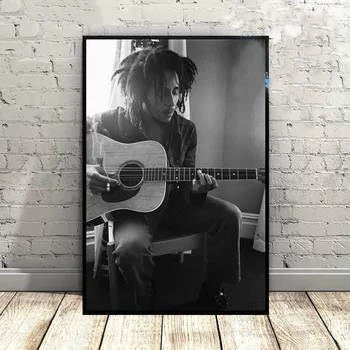 Bob Marley Muzikos Dainininkė Star Plakatas Spaudinių Šiuolaikinės Mados Drobė Sienos Nuotrauka už Kambarį Miegamasis Namų Dekoro