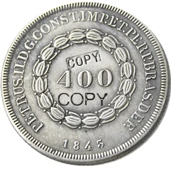 Brazilija 400 Reis 1834-1844 sidabro Imperijos Pedro II Sidabro Padengtą Kopijuoti Monetas