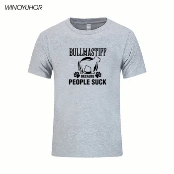 Bullmastiff Šunų T-shirt Vyrai 2020 Metų Vasaros Atsitiktinis trumpomis Rankovėmis Marškinėlius Medvilnės Gyvūnų Mylėtojas Juokinga Spausdinami T Shirt Mens Drabužiai