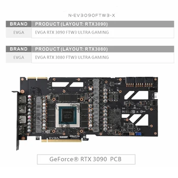 Bykski 3090 3080 GPU Vandens Aušinimo Bloko, EVGA RTX3090 3080 FTW3 ULTRA ŽAIDIMŲ, Pilnas draudimas Aušintuvas CPU, GPU, N-EV3090FTW3-X