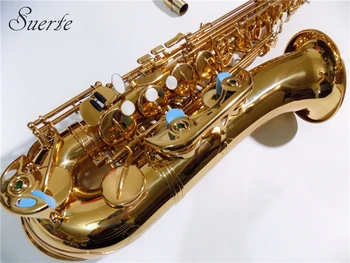 C Melodija Saksofonas Pučiamieji instrumentai Sax Aukso lako Su dėklą ir kandiklio