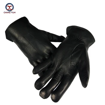 CHINGYUN2020 karšto pardavimo aukštos kokybės odos nekilnojamojo vilnos vyriškos juodos Dekoratyvinės juostelės Žiemos Super Šiltas Vilnos Pirštinės Raišteliu