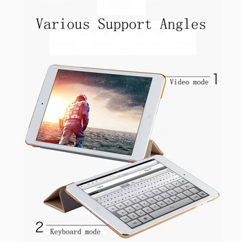 Capas para iPad Air 2 tablet case for iPad 6 iPad6 9.7 colių smart miego pabusti Trifold kietas viršelis Air2 A1566 A1567 9.7