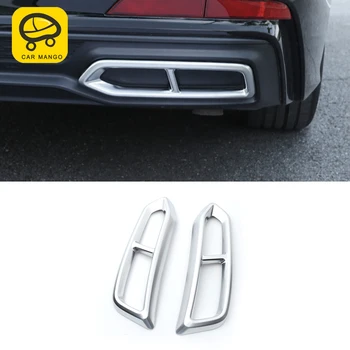 CarManGo Audi A6 C8 2019 Automobilių Stilius Uodega Vamzdžių Išmetimo Vamzdis Duslintuvo Rėmo Dangtis Apdaila Lipduką 