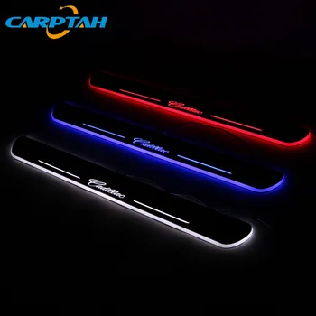 Carptah Apdaila Pedalo LED Automobilių Šviesos Durų Slenksčio Nusitrinti Plokštė Kelias Dinaminis Streamer Sveiki Lempa Cadillac CTS 2011 - m. 2016 m.