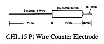 Chi115 Platinum Wire-to-Platinos Elektrodo Vielos Elektrodai