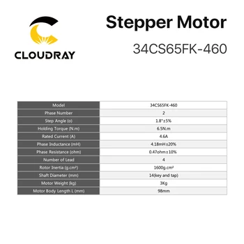 Cloudray Nema 34 Atvirojo Kontūro Stepper Motor Driver Kit 6.5 N. 4.6 m A DM860S 2.4-7.2 3D spausdintuvas CNC Frezavimo Graviravimo Staklės