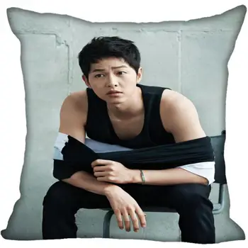 Custom Kpop Song Joong Ki Spausdinti Aikštėje šilko pagalvių Užvalkalai 40x40cm,35x35cm Vienos Pusės Satino Užvalkalas Logotipą