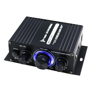 DC12V FM Radijas Juodas Mini Lengva Įdiegti Galios Stiprintuvo Muzikos Imtuvas Stabilus Auto Stereo Audio 