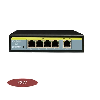 Darbalaukio pigūs 4 port poe smart switch 48W 72W high-power) ilgo POE atstumas IEEE802.3af/ne 48v poe galia visiems IP kamerų sistema