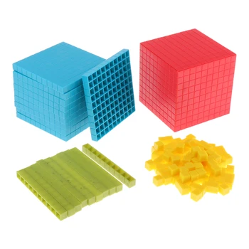 Daug 121 Plastiko Montessori Matematikos Dešimtųjų Kubo Mokymosi Švietimo Žaislai 10cm