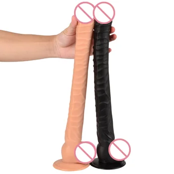Didelis Vibratorių Modeliavimas Varpos 41*4cm Didelis Arklių Vibratorių Gaidys Minkšta Lanksti Siurbimo Taurės Moterų Masturbacija Sekso Žaislas moterims.