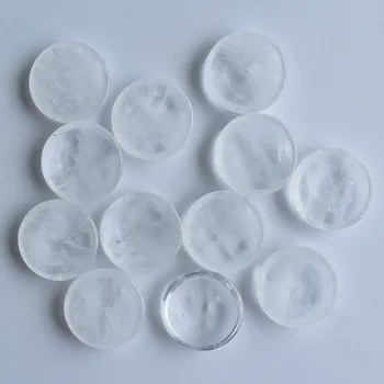 Didmeninė 20pcs/daug geros kokybės, Natūralus baltas kristalų turas cabochon karoliukai 25 mm papuošalai Priedai priėmimo nemokamas pristatymas