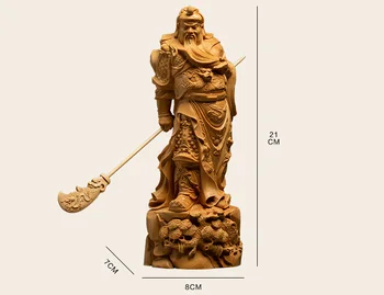 Dinastijos Kariai GuanYu legenda statula Guangong Medienos žmonių skulptūros medinių dekoro amatų kinijos lėlės statulos apdaila