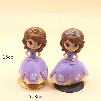 Disney Frozen2 Anime Pav Elsa Anna SofiaCake Dekoravimas Ornamentais Q Versija 2-os Kartos Modelis, Scenos Dekoravimo Tortas Įskiepiai