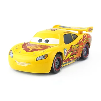 Disney Pixar Cars 2 Lightning McQueen Geltona Tapybos Ribota Kolekcija 1:55 Diecast Metal Automobilio Modelį Kalėdų Dovana Žaislas Vaikas