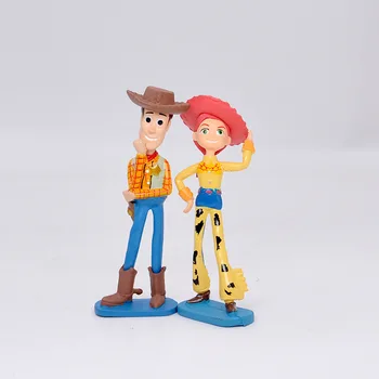 Disney Pixar Žaislų Istorija 4 Sumedėjusių Buzz Lightyear Jessie žaislų istorija apdailos Šerifas kaubojus vaikų Švietimo Modelis Žaislas Vaikams