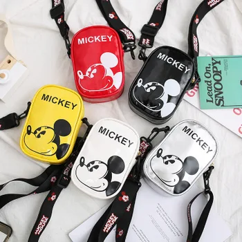 Disney pu Mickey mouse vaikų pečių maišą krepšys animacinių filmų berniukas mergina vaikų krūtinės juosmens krepšys krepšys