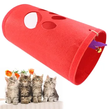 Dropshipping Naminių Kačių Tunelio Žaislai Cat Kitten Išardomi Vingiuoti Kačių Žaisti Tunelio Žaislas 4Color Juokingi Pet Tunelio Palaidi Kačių Urvas