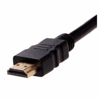 Dual HDMI male HDMI moterų adapterio kabeliu 30 cm (juoda)