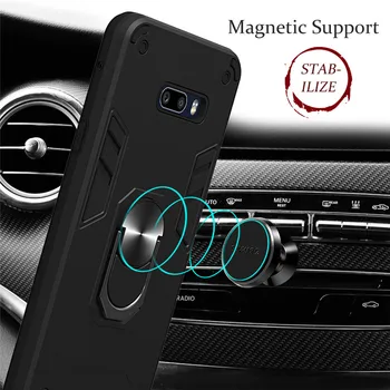 Dėl LG G8X V50S Atveju, atsparus smūgiams Šarvai Atramą Telefoną Atveju LG K40 K50 K30 2019 Piršto Magnetinis Žiedas Turėtojas Anti-Rudenį Dangtis