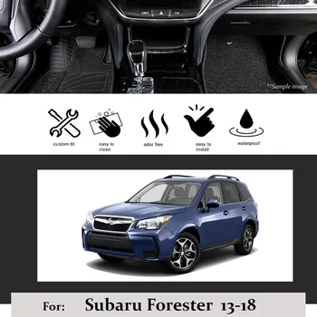 Dėl Subaru Forester m. m. 2016 m. 2017 m. 2018 m LHD Automobilio Grindų Kilimėlis Anti-slip Priekiniai Galiniai Linijinės Pasirinktinis Tilptų kiliminė danga, atsparus Vandeniui Bekvapis