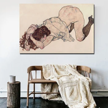 Egonas Schiele Šiaurės Šalių Plakato Meno Tapybos Drobės Spausdina Kambarį Namo Apdaila Modernios Sienos Meno Aliejaus Tapybai Plakatai Nuotraukas