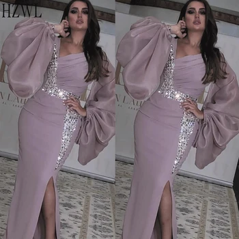 Elegantiškas Dulkių Violetinė arabų Vakaro Suknelės Ilgio 